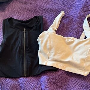Stylish Black and Cream Women's Tops aerie